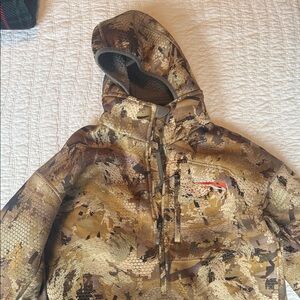 Sitka gradient hoody in Marsh camo pattern